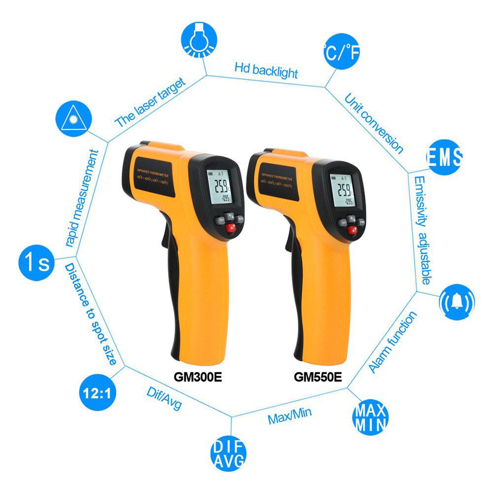 termómetro infrarrojo sin contacto GM550E