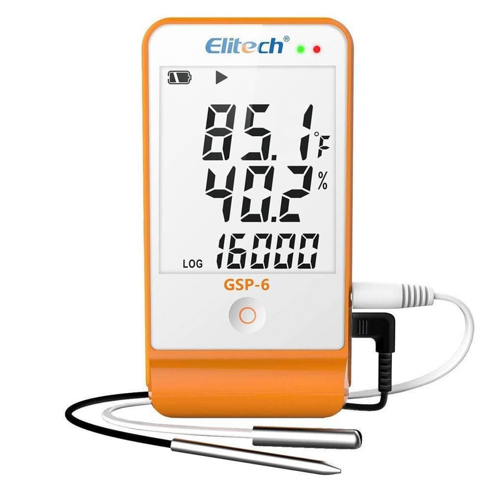 Registrador de datos de temperatura y humedad Elitech GSP-6