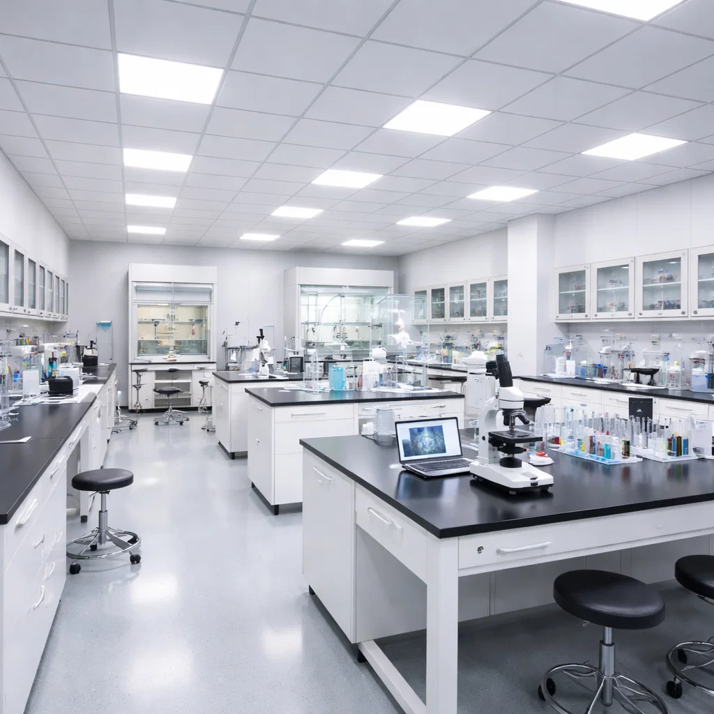 iluminación en laboratorios 500 a 1000 lux Ecuador