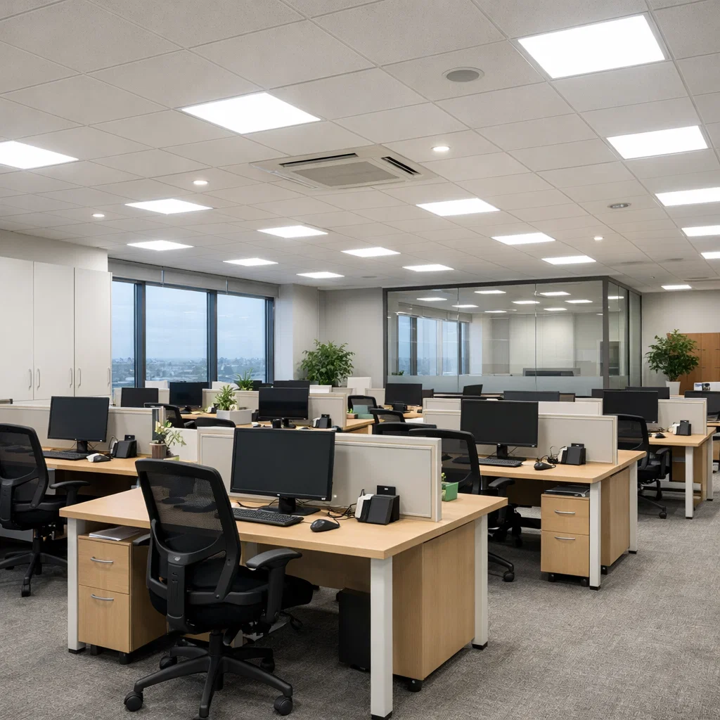 niveles de iluminación en oficinas según normativa Ecuador