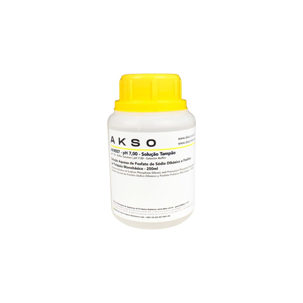 solución de calibración pH 7.01 AK4507 en botella de 250 mL, solución buffer pH 7.01 AK4507 para medidor de pH, solución tampón pH 7.01 para calibración de pHmetro, botella AK4507 para ajuste de medidores de pH