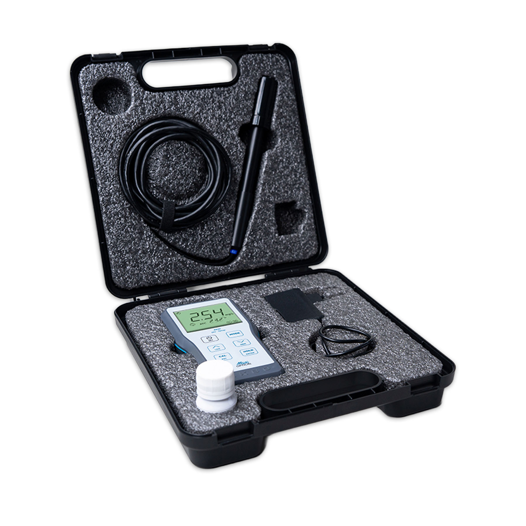 medidor portátil de OD AKSO AK121 para acuicultura y piscicultura