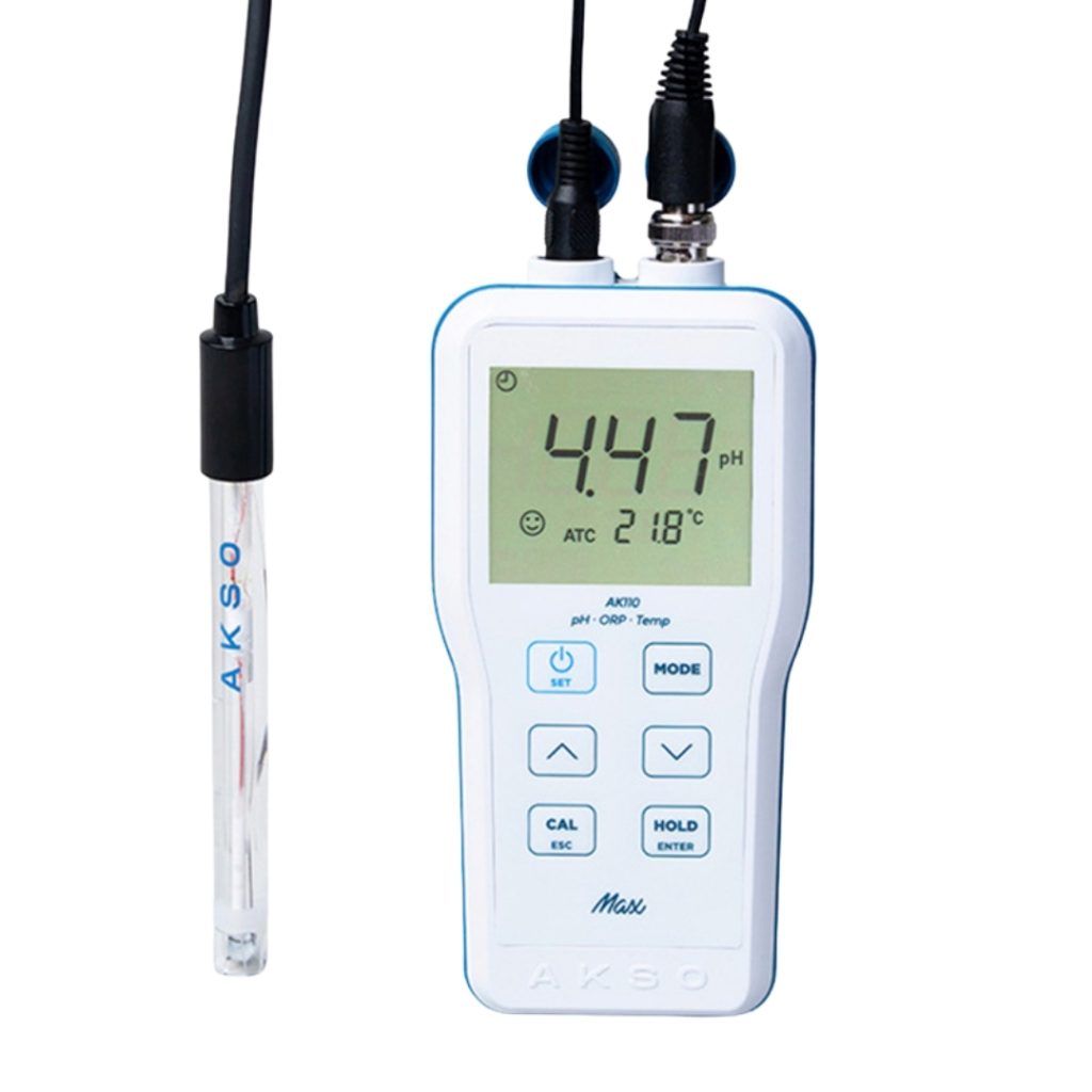 medidor portátil de pH ORP temperatura AKSO AK110 MAX
