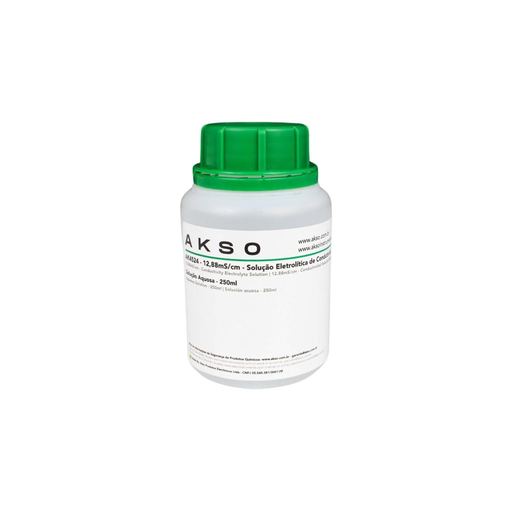 solución estándar 12.88 mS AK4524 para equipos compatibles, botella AK4524 para calibración de conductividad, consumible AK4524 para ajuste de equipos de análisis de agua