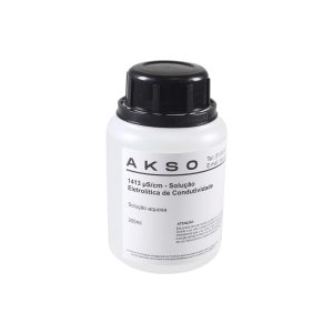 solución estándar 1413 µS AK4523 para equipos compatibles, botella AK4523 para calibración de conductividad, consumible AK4523 para ajuste de equipos de análisis de agua