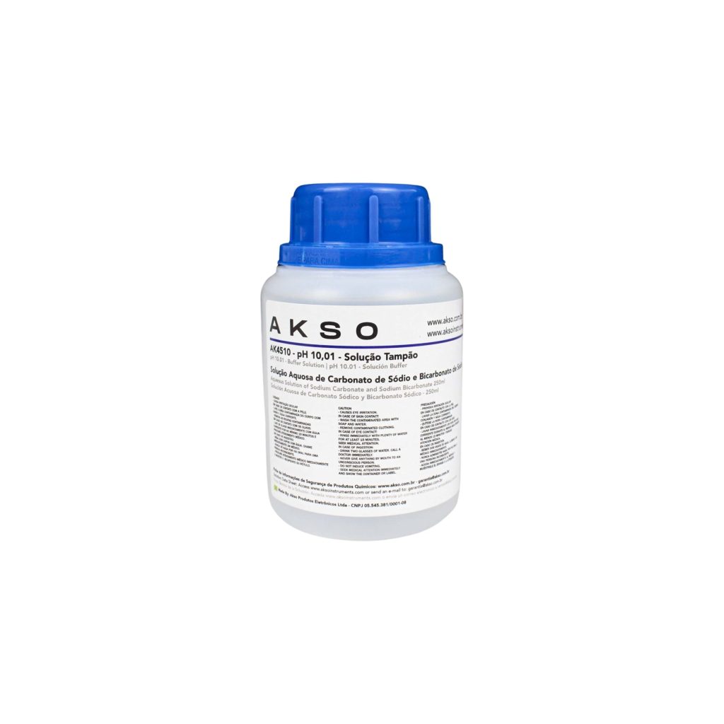 AK4510 en botella de 250 mL, solución buffer pH 10.01 AK4510 para medidor de pH, solución tampón pH 10.01 para calibración de pHmetro, botella AK4510 para ajuste de medidores de pH