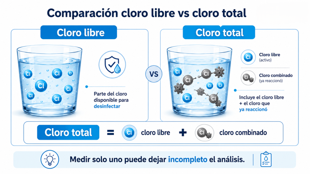 INFOGRAFIA CLORO LIBRE VS CLORO TOTAL.- QUEMING