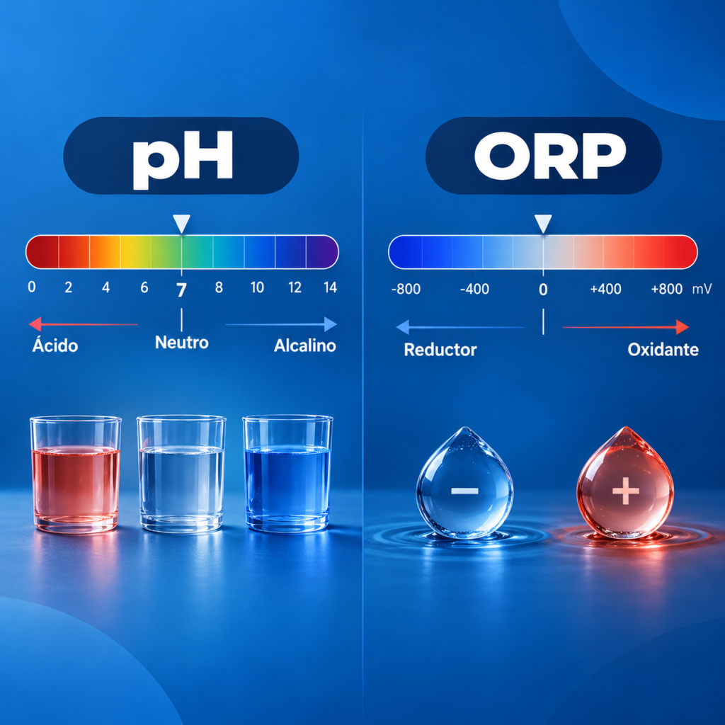 ORP del agua y pH como parámetros complementarios